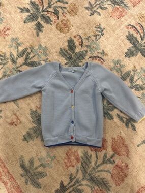 Hill House Light Blue Knit Baby Cardigan
